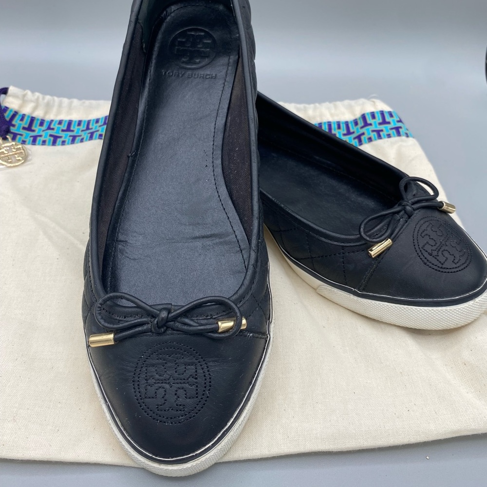 Tory Burch black ballerina shoes